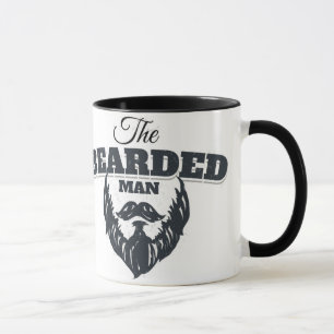 - La tasse vintage de hippie d'homme barbu -