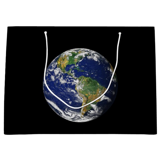 La TERRE de PLANÈTE du grand sac de cadeau de (Devant)