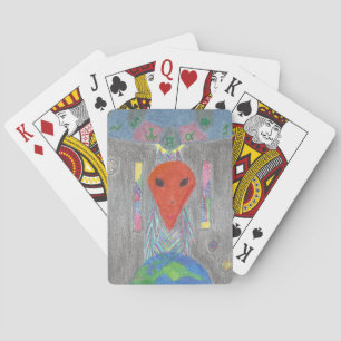 La terre d'UFO d'interaction et les cartes de jeu