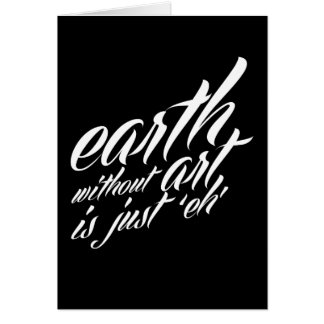 la terre sans art est juste 'eh
