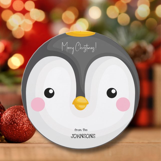 La tête de Penguin Joyeuse carte de Noël (Créateur téléchargé)