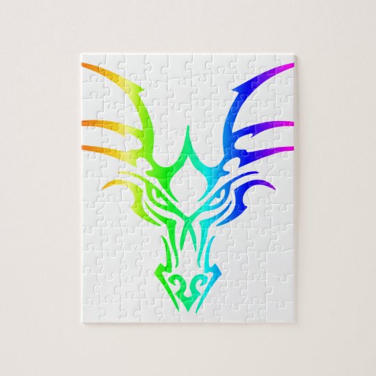 La tête du dragon d'arc-en-ciel puzzle