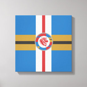 La toile enveloppée du lion rouge