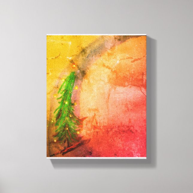 La toile magique de l'arbre de Noël éclaire la mai (Recto)