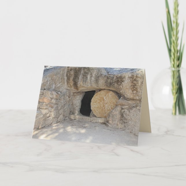 La tombe vide du Jésus-Christ sur la carte vierge (Devant)