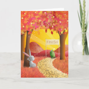 La Tortoise et le lièvre 2 - carte de voeux