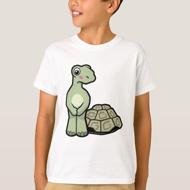 La tortue drôle de SHELL-moins badine le T-shirt (Devant)