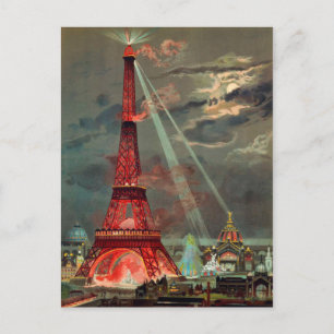 La Tour Eiffel en Carte postale rouge