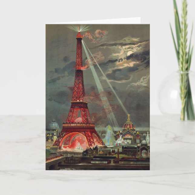 La Tour Eiffel en Carte Rouge (Devant)