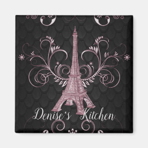 La tour Eiffel : Le Magnet des fleurs roses