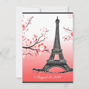La Tour Eiffel Parisienne Invitations au mariage r