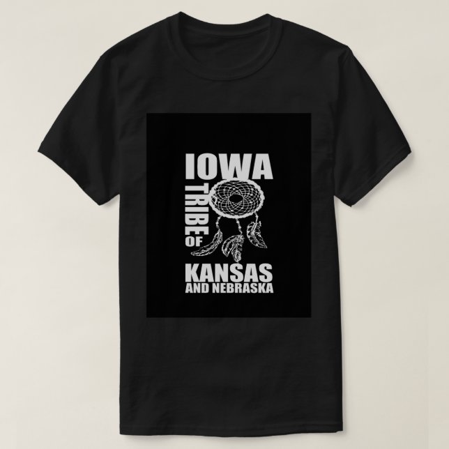 La tribu Iowa du Kansas et le T-shirt graphique Ne (Design devant)
