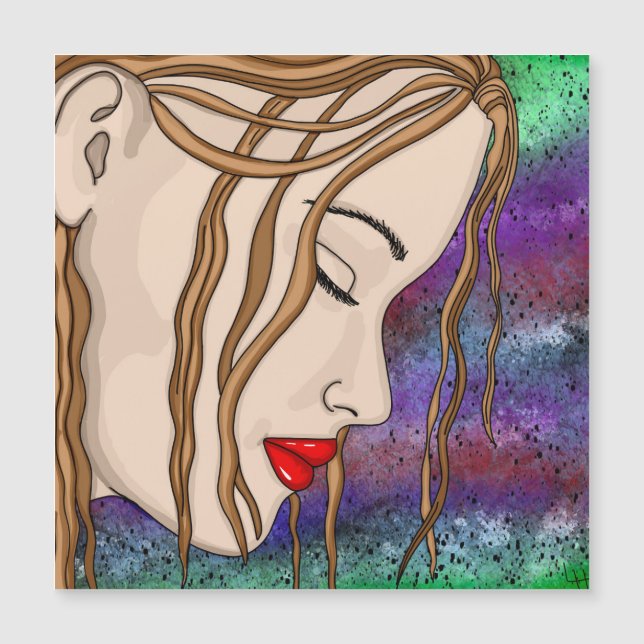 La triste dame dans un Art numérique profond de pe (Devant)