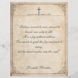 La tristesse ne peut pas être vue - Funeral Vintag