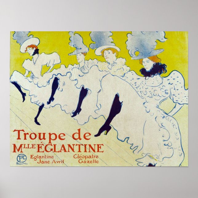 la troup de mlle Elegant poster 1895 par Lautrec (Devant)