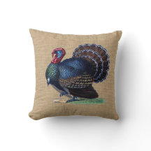 La Turquie vintage sur le coussin de toile de jute