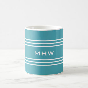 La turquoise barre les tasses faites sur commande