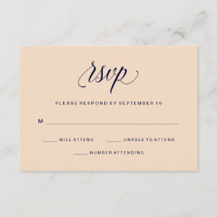 La typographie de Blush et de Navy   RSVP