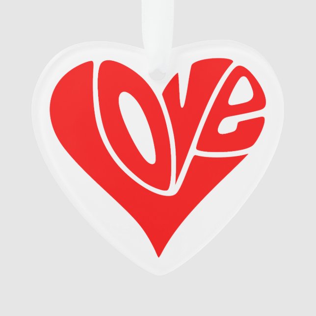 La typographie de l'amour en forme de coeur (devant)