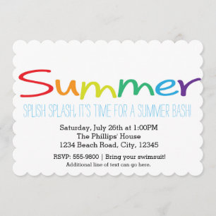 La typographie de SUMMER Bash Invitations à la Rai