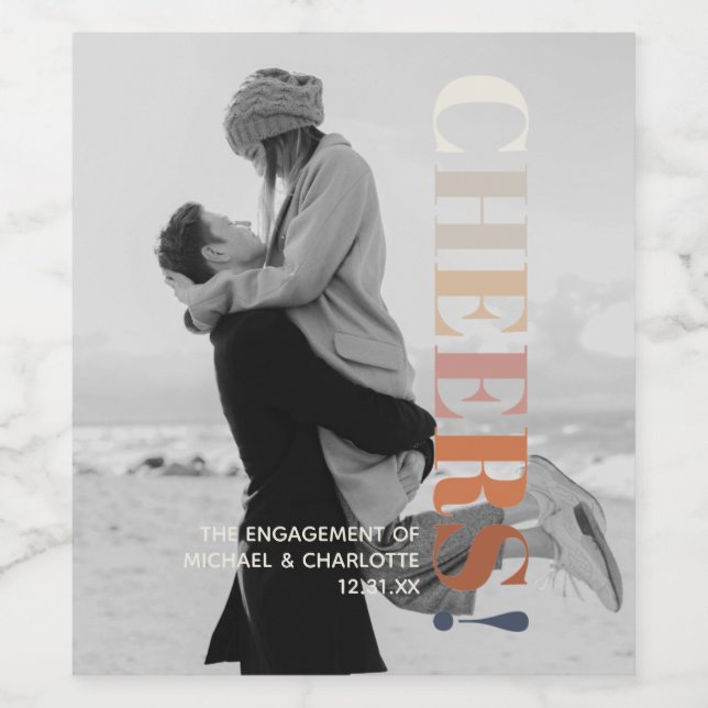 La Typographie Moderne Brille Avec Étiquette De Vi (Étiquettes simples)