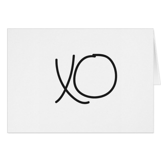 La typographie XO étreint et embrasse la (Devant horizontal)