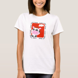 La vache indique des T-shirts et des cadeaux de