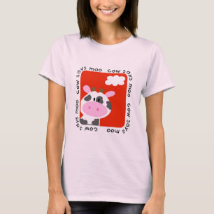 La vache indique des T-shirts et des cadeaux de