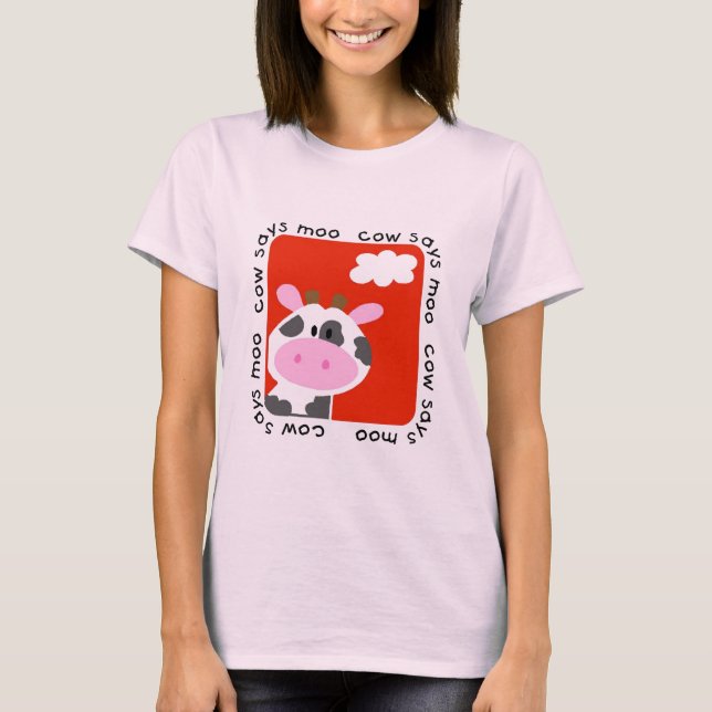 La vache indique des T-shirts et des cadeaux de (Devant)