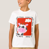 La vache indique des T-shirts et des cadeaux de