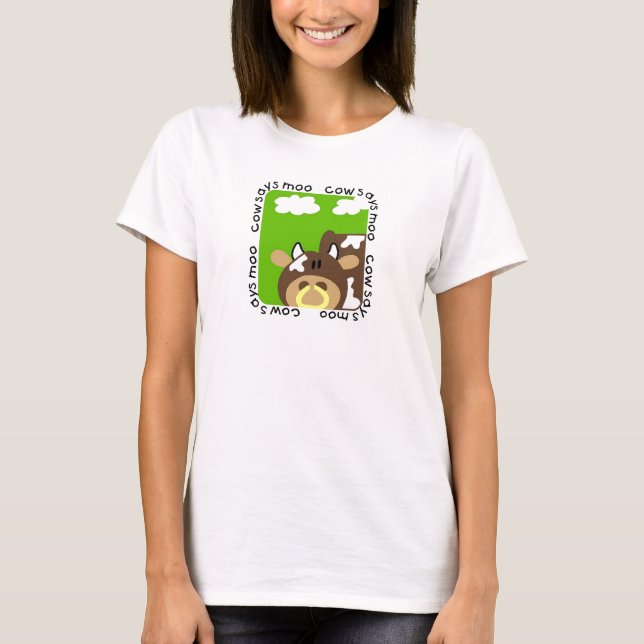 La vache indique des T-shirts et des cadeaux de (Devant)