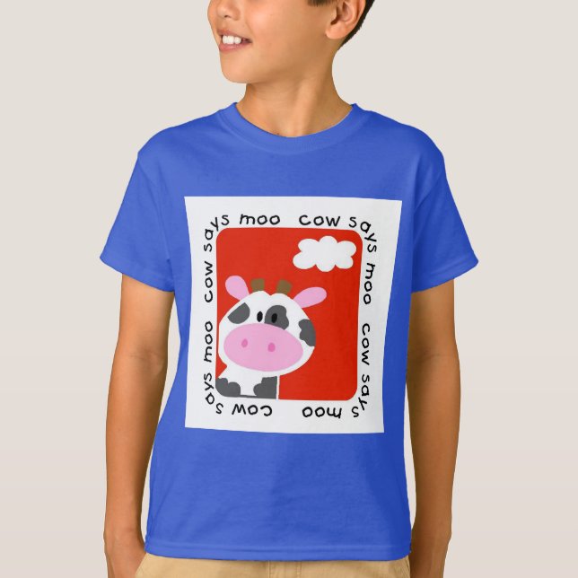 La vache indique des T-shirts et des cadeaux de (Devant)