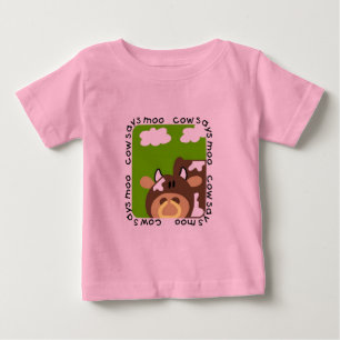 La vache indique des T-shirts et des cadeaux de
