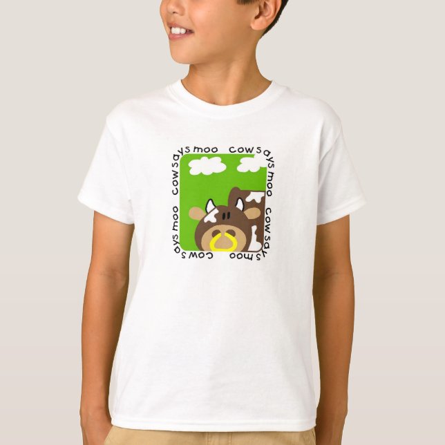 La vache indique des T-shirts et des cadeaux de (Devant)