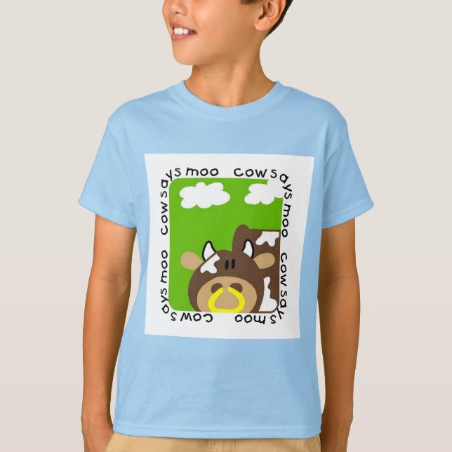 La vache indique des T-shirts et des cadeaux de (Devant)