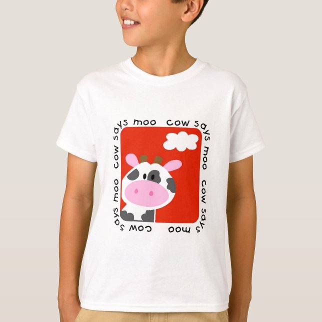 La vache indique des T-shirts et des cadeaux de (Devant)