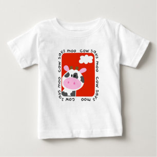 La vache indique des T-shirts et des cadeaux de