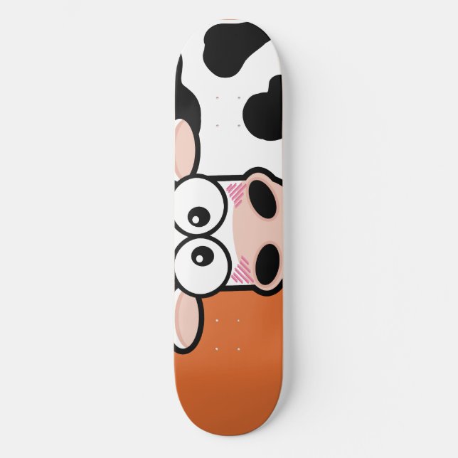 La vache rougissante sur le skateboard orange (Recto)
