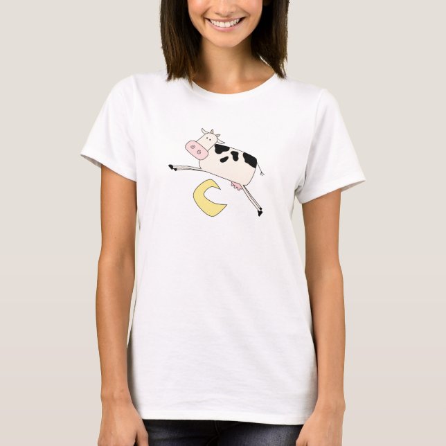 La vache saute par-dessus des T-shirts et des (Devant)