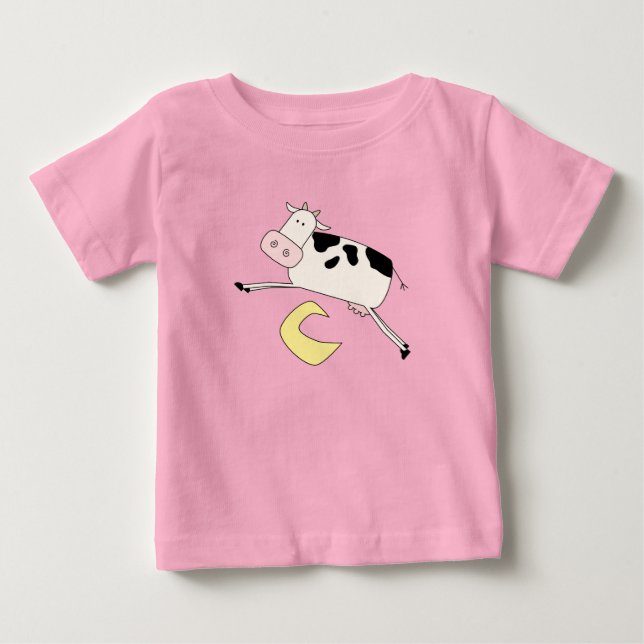 La vache saute par-dessus des T-shirts et des (Devant)