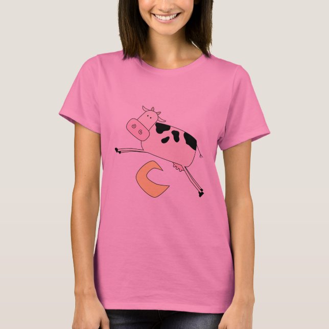 La vache saute par-dessus des T-shirts et des (Devant)
