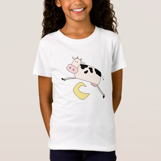 La vache saute par-dessus des T-shirts et des (Devant)