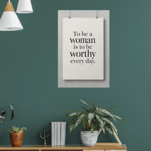 La Valeur d'une Femme – Affiche d'art