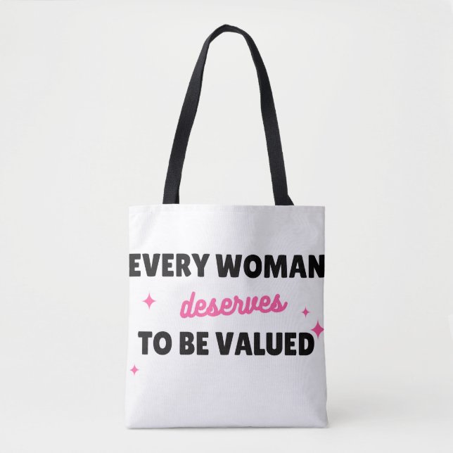 La Valeur d'une Femme – Sac Cabas (Devant)