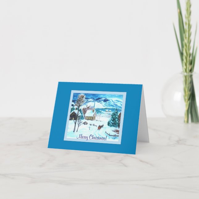 La veille de Noël au Vermont Carte de voeux (Devant)