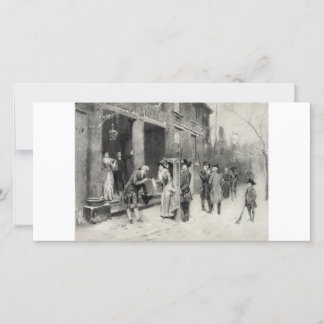 La veille de Noël dans les temps coloniaux carte d