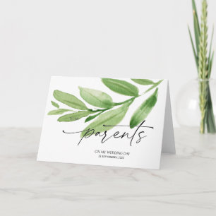 La verdure à mes parents sur ma carte de jour de m