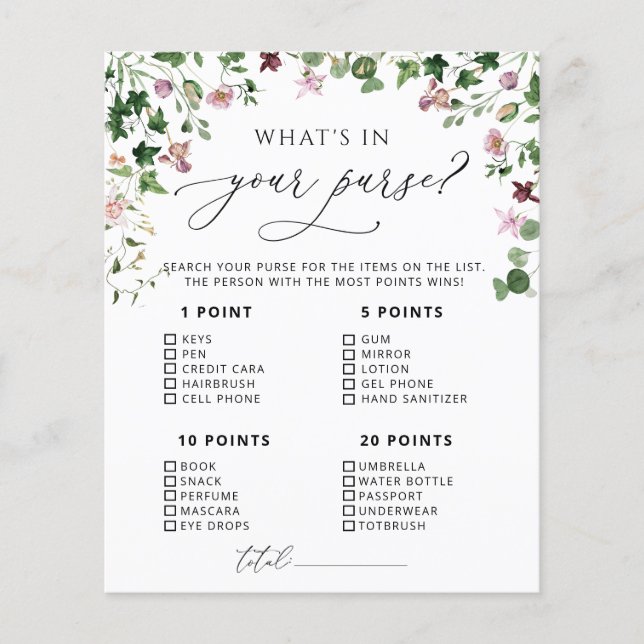 La verdure dans votre jeu de sacs à main (Devant)