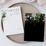 La verdure et la feuille d'or | Carte de conseil M<br><div class="desc">Nous avons conçu cette verdure et cette feuille d'or | carte de conseil mariage noir pour compléter votre mariage boho simple mais élégant. Il présente des feuilles modernes d'eucalyptus vert et blanc, du feuillage de fougères, une fleur succulente et un minimum de feuilles de feuille d'or. Ces éléments donnent l'impression...</div>