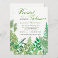 La verdure | Wild Ferns Invitations de douche nupt